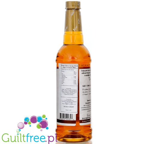 Jordan's Skinny Syrups Brown Sugar Cinnamon - syrop zero kalorii do kawy, smak Cynamon & Brązowy Cukier