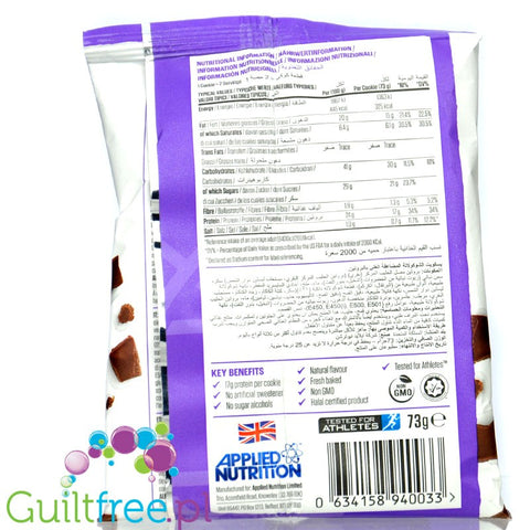 Applied Nutrition Critical Cookie Double Chocolate - wielgachne ciacho proteinowe 17g białka bez słodzików, smak czekoladowy