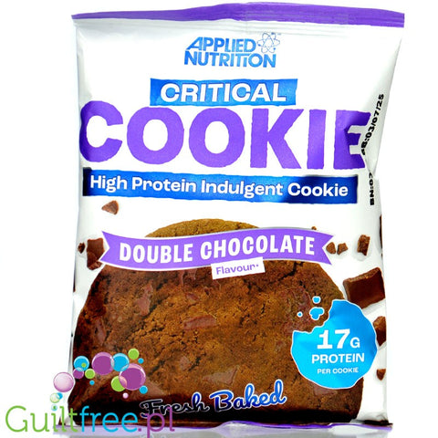 Applied Nutrition Critical Cookie Double Chocolate - wielgachne ciacho proteinowe 17g białka bez słodzików, smak czekoladowy