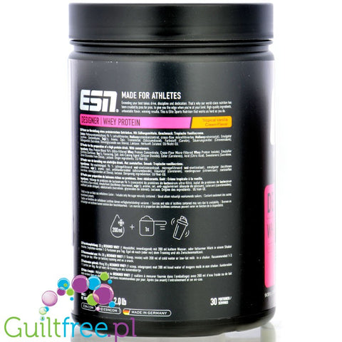 ESN Designer Whey Tropical Vanilla Cream 0.9kg - WPI, WPH and WPC, Vanilla-Fruit flavor