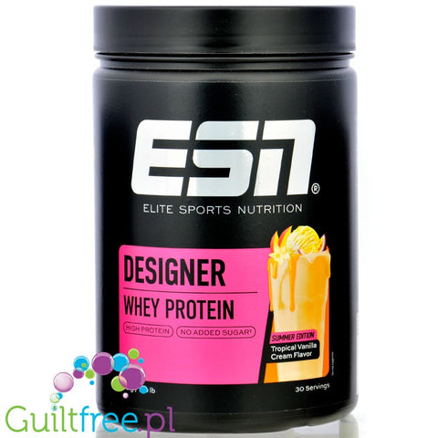 ESN Designer Whey Tropical Vanilla Cream 0,9kg - WPI, WPH i WPC, smak Waniliowo-Owocowy