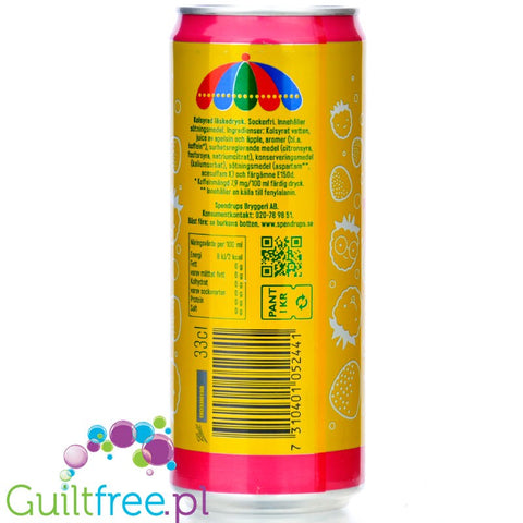 Trocadero Gelehallon Zero - Swedish drink with caffeine, no sugar and calories, Raspberry Jelly flavor