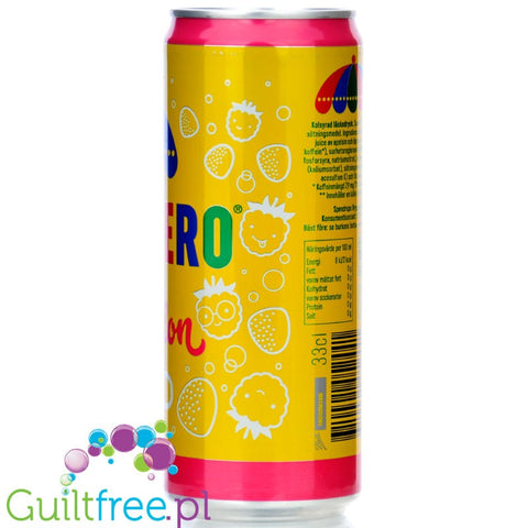 Trocadero Gelehallon Zero - Swedish drink with caffeine, no sugar and calories, Raspberry Jelly flavor