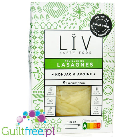 Liv Happy Food Konjac & Avoine Lasagne 9kcal - bezglutenowy makaron shirataki z błonnikiem owsianym