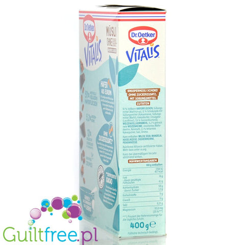 Dr. Oetker Vitalis Müsli Knusper Schoko - chocolate muesli with chocolate chunks without added sugar