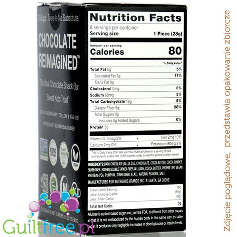RxSugar Snack Bar, Caramel 28g - allulose bar