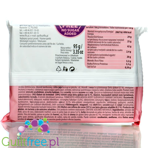 Lea Life no added sugar,gluten free and lactose free waffers with cocoa cream