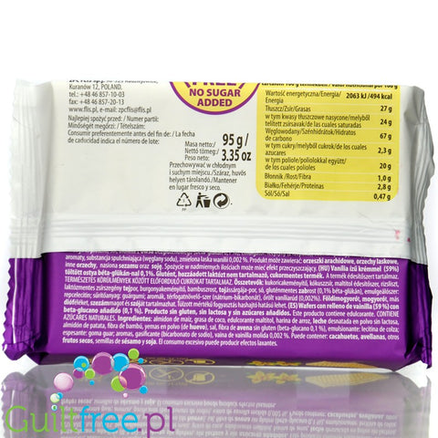 Lea Life no added sugar, gluten free and lactose free waffers with vanilla cream