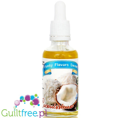 Funky Flavors Sweet Coconissimo - słodzony aromat bez cukru, tłuszczu i kcal, Kokos, Biała Czekolada & Migdał