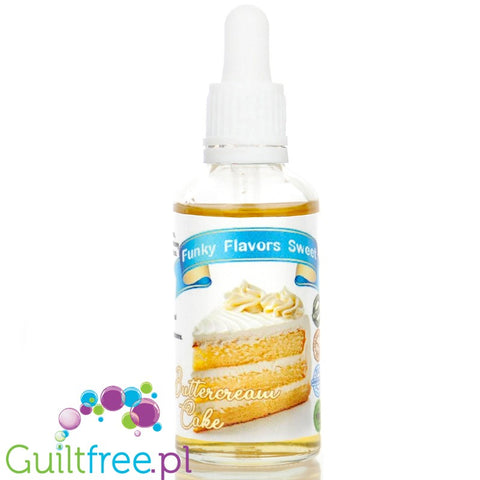 Funky Flavors Sweet Buttermilk Cake - kropelki bez cukru o smaku ciasta biszkoptowego z kremem maślanym, bez tłuszczu i kalorii