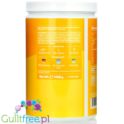 Rocka Nutrition Protein Shake Vanilla Cookie 1kg - vegan protein shake with 5 sources of plant protein without sugar.