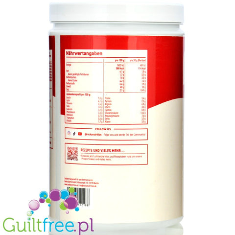 Rocka Nutrition Protein Shake Vanilla Strawberry Cream 1kg - vegan protein shake from 4 plant protein sources without sugar