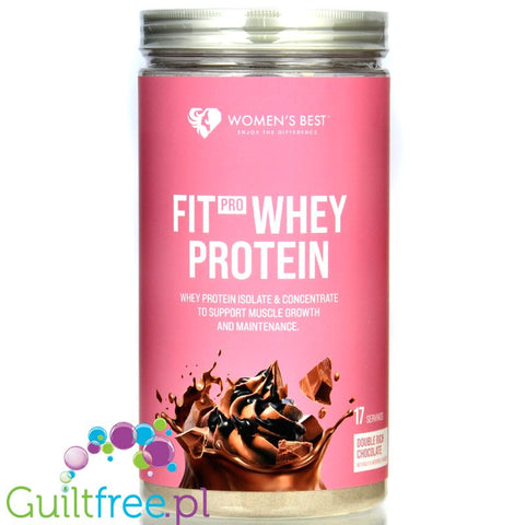 Women's Best Fit Pro Whey Double Rich Chocolate 510g - odżywka białkowa dla kobiet z WPC & WPI, smaku podwójnej czekolady