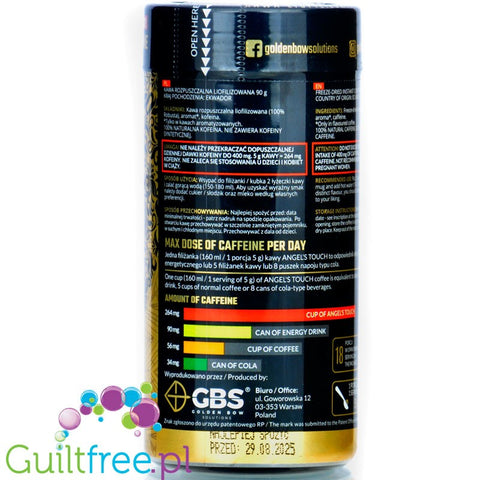 GBS Angel's Touch Krówka - freeze-dried coffee with increased caffeine content, Creamy Fudge