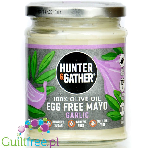 Hunter & Gather Egg Free Mayo Garlic - vegan garlic keto oil mayonnaise