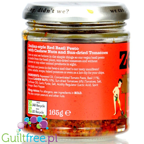 Zest Vegan Red Pesto - vegan red pesto without added sugar, Basil & Cashews