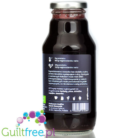 Manufaktura Grajfka Keto Raspberry Syrup - organic raspberry syrup with erythrol without added sugar