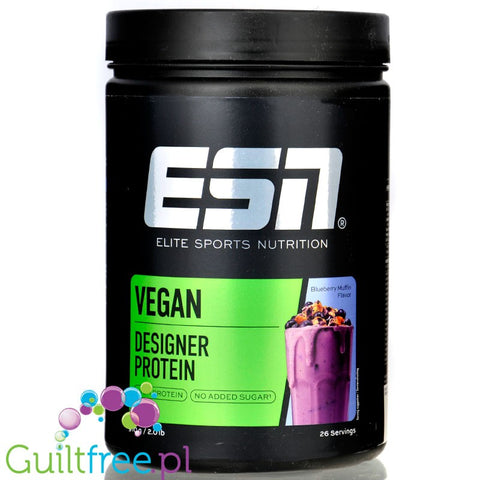 ESN Vegan Designer Protein Blueberry Muffin 910g - vegan nutritional supplement with Blueberry Muffin flavor.