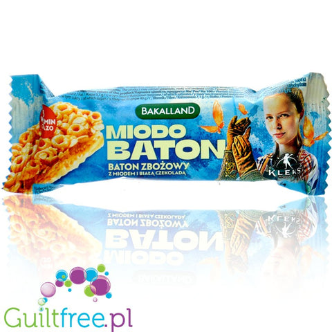 Bakalland Miodo Baron - cereal bar with honey and white chocolate 98kcal