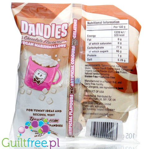 Dandies Vegan Marshmallows Chocolate - vegan chocolate-flavored marshmallows with no artificial colors or flavors