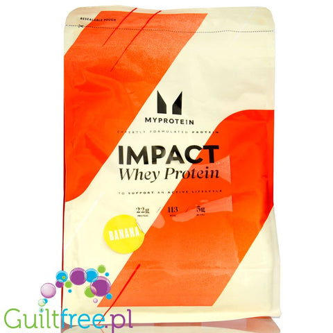 MyProtein Impact Whey Banana 1KG - bananowa odżywka białkowa z naturalnym aromatem