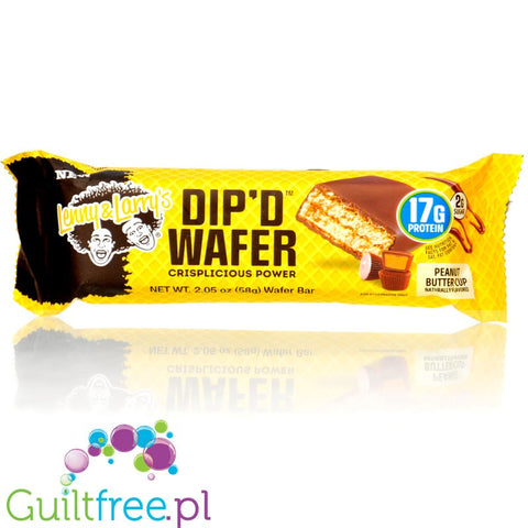 Lenny & Larry's Dip'd Wafer Peanut Butter Cup - chocolate-covered protein wafer with peanut cream