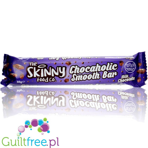 Skinny Food Milk Chocaholic Smooth Bar - batonik z mlecznej czekolady proteinowej bez dodatku cukru