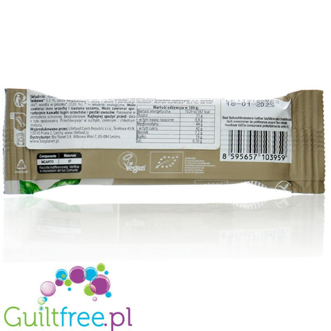 LifeFood High Protein Nut & Vanilla - ekologiczny wegański baton proteinowy z orzechami laskowymi i wanilią