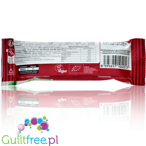 LifeFood High Protein Raspberry - ekologiczny wegański baton proteinowy z malinami i migdałami bez dodatku cukru