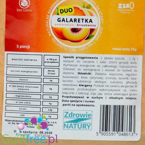 Sansei Duo Jelly Orange - Peach 9kcal - sugar-free jelly with orange and peach flavor