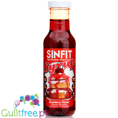 Sinfit Syrup Strawberry Zero - syrop o smaku truskawkowym bez cukru, tłuszczu i kalorii