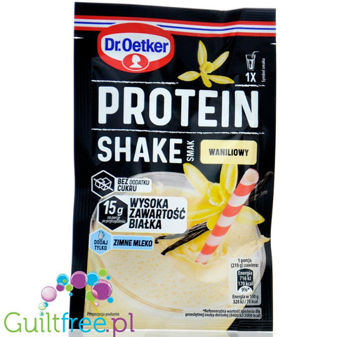 Dr. Oetker Protein Shake - protein shake powder, sachet 1 serving 15g protein