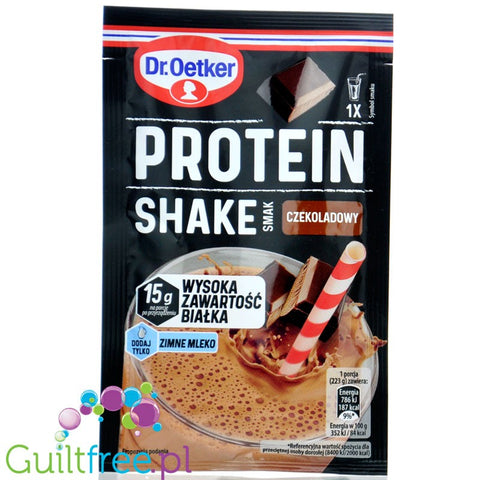 Dr. Oetker Protein Shake Chocolate - protein shake powder, sachet 1 serving 15g protein