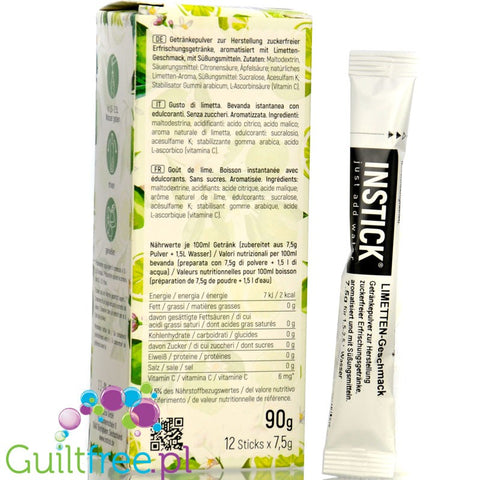 InStick Lime - soluble flavor sachet for sugar-free drinks, Lime