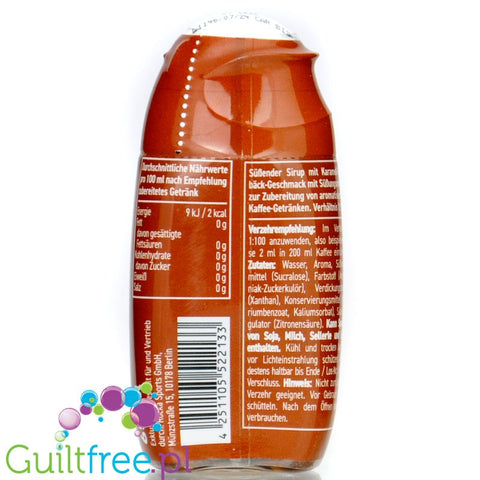 Rocka Barista Syrup Caramel Biscuit - kropelki słodzące do kawy bez cukru, smak Karmelowe Ciastko, zero kcal