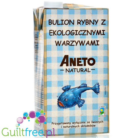 Aneto Natural Fish Broth 1L - slow-cooked monkfish and cod bouillon with 7kcal vegetables