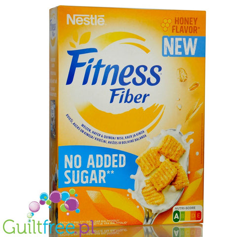 Nestle Fitness Fiber Honey - whole grain breakfast cereal with quinoa flavored with honey, no added sugar