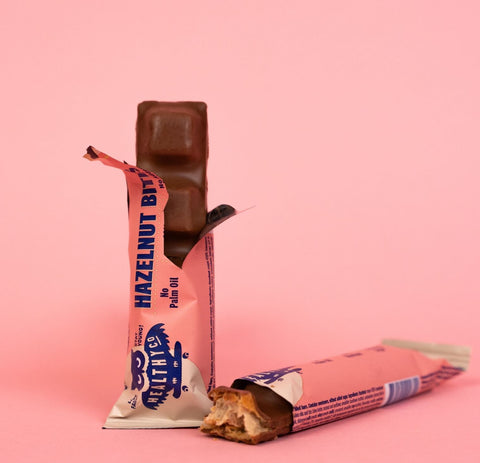 HealthyCo Hazelnut Bites - chocolate-covered wafer stuffed with nougat cream a la Bueno, sugar-free