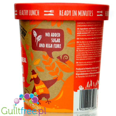 Brand New Story Breakfast Oatmeal Mango & Goji - owsianka śniadaniowa z mango, chia i jagodami goji