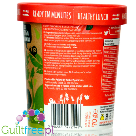 Brand New Story Lunch, Chickpeas Curry - instant dish, vegan chickpea curry with vegetables
