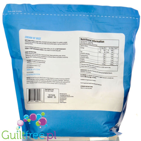 TBJP Cream of Rice, Chocolate Hazelnut Spread 2kg - sugar-free rice gruel, recovery workout meal