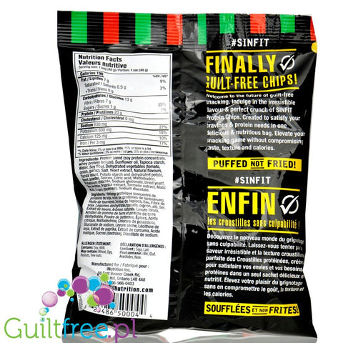 Sinfit Protein Chips Pizza - gluten-free pizza chips 20g protein