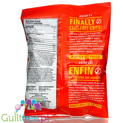 Sinfit Protein Chips Ketchup - gluten-free ketchup chips 20g protein