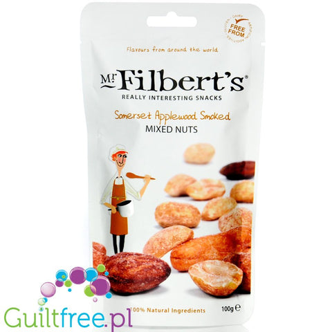 Mr Filbert's Somerset Applewood Smoked Mixed Nuts - wędzone w dymie jabłonnym orzechy ziemne, nerkowca i migdały