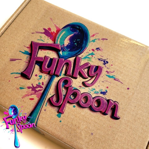 Funky Spoon engraved spoon with affirmation, Rainbow & Turquoise 19.8cm