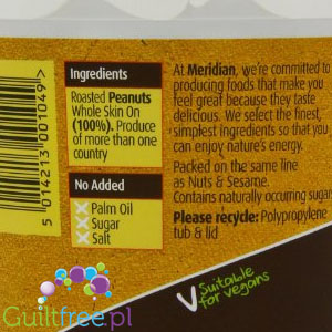 Meridian crunchy peanut butter 100% nuts