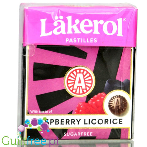 Läkerol Raspberry - lukrecja bez cukru o smaku malinowym