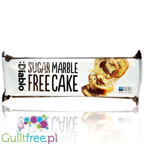 Diablo Sugar Free Marble Cake 0,4KG - duże gotowe ciasto marmurkowe bez cukru