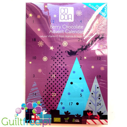 RAW COCOA Berry Chocolate Advent Calendar - vegan berry chocolate advent calendar without sugar