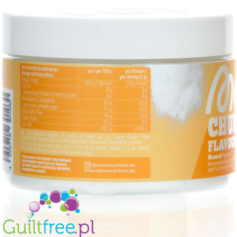 More Nutrition Chunky Flavor Neutral 150g - fiber sweetener powder for desserts and oatmeal, 85% fiber